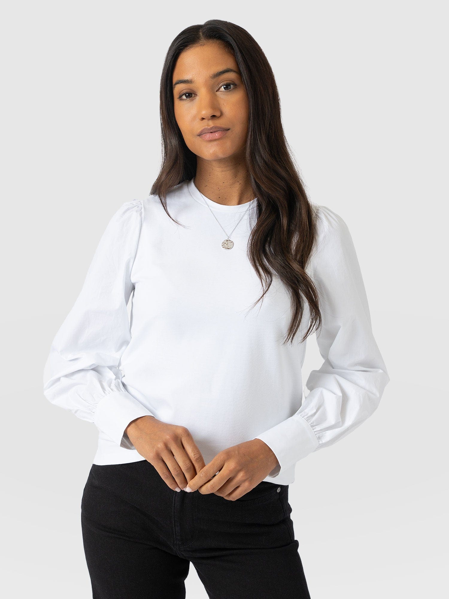 Eva Mockable Top White - Women's Tops | Saint + Sofia® USA